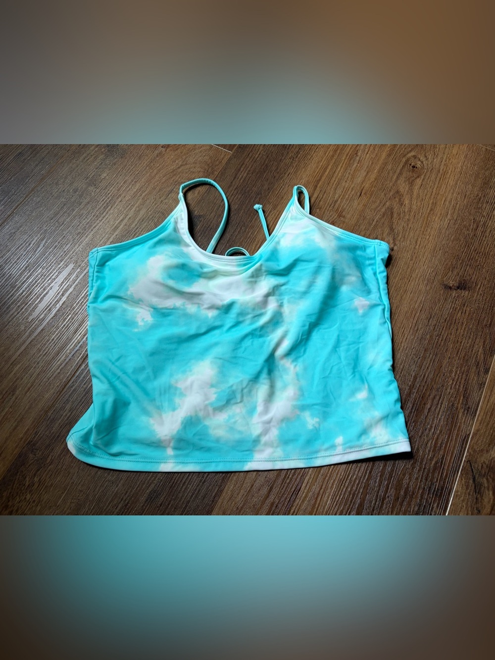 Coral reef TIE DYE AQUA swim top